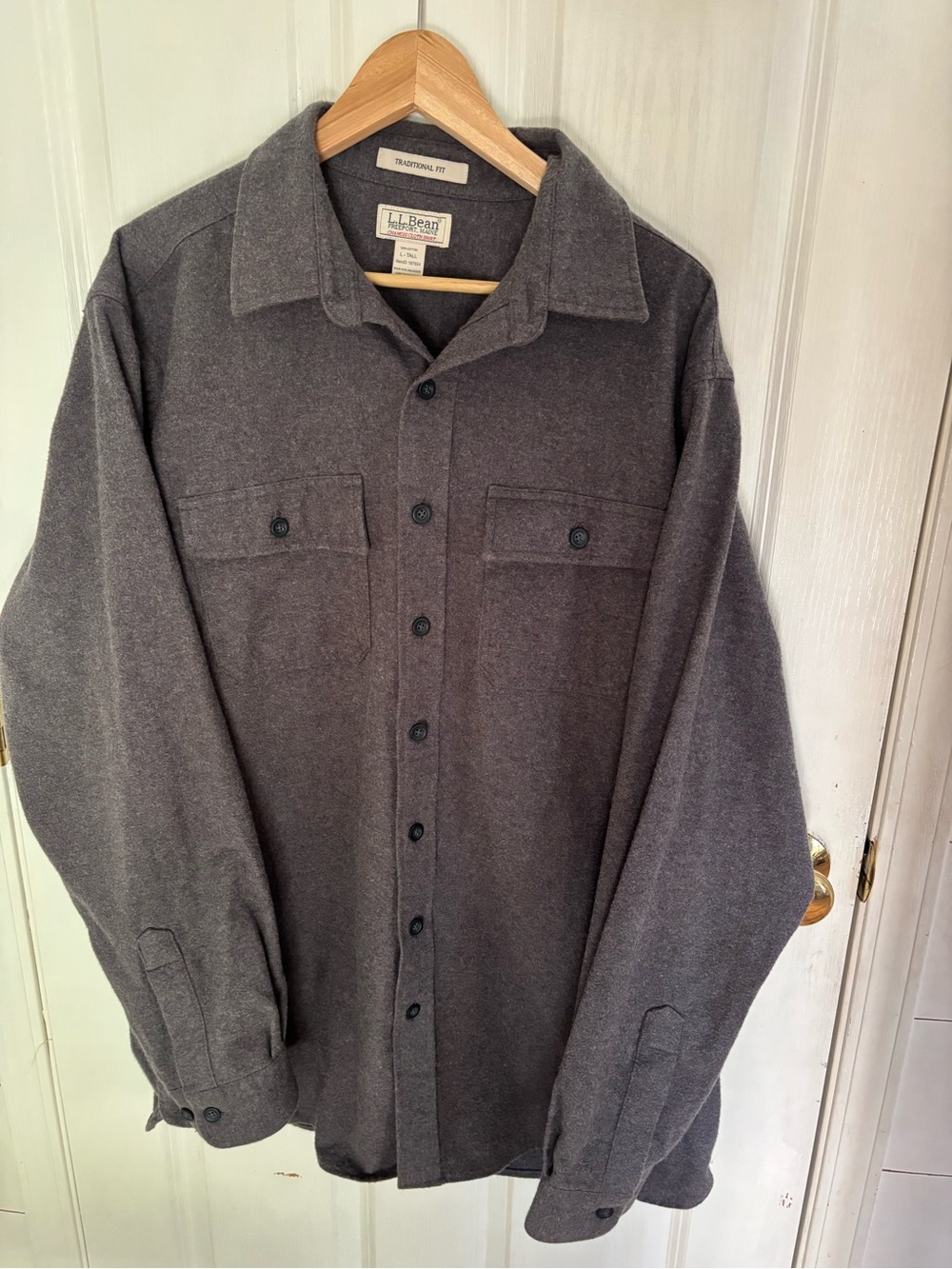 L.L. Bean Men's Gray Button-Up Shirt Jacket